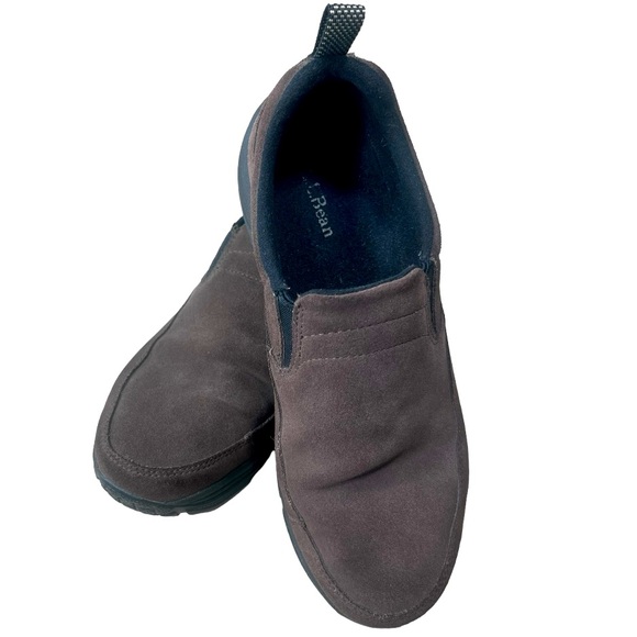 L.L. Bean Shoes - LL Bean Brown Suede  Slip On Comfort Moc Shoes.